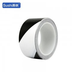 苏识 彩色 PVC警示划线胶带宽60mm*长23m 黑白 卷 1320027