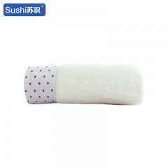 苏识 加厚竹纤维毛巾 柔软吸水家用美容洗脸面巾 米白 10条装 4180012