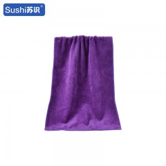 苏识 超细纤维毛巾 加厚磨绒易吸水400g/㎡ 30*60cm 紫色 1条装 4180033