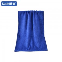 苏识 超细纤维毛巾 加厚磨绒易吸水400g/㎡ 30*30cm 蓝色 1条装 4180029