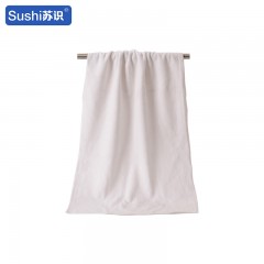苏识 超细纤维毛巾 加厚磨绒易吸水400g/㎡ 35*75cm 白色 1条装 4180052