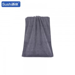 苏识 超细纤维毛巾 加厚磨绒易吸水400g/㎡ 35*75cm 灰色 1条装 4180057