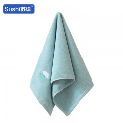 苏识 柔软吸水情侣毛巾 100g 74x34cm 天气款 蓝色 1条装 4180083