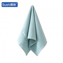 苏识 柔软吸水情侣毛巾 100g 140x70cm 英文 蓝色 1条装 4180106