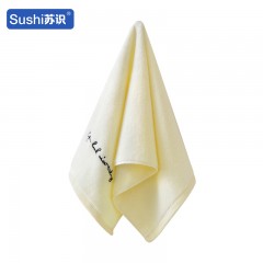 苏识 柔软吸水情侣毛巾 100g 74x34cm 英文 米色 1条装 4180101
