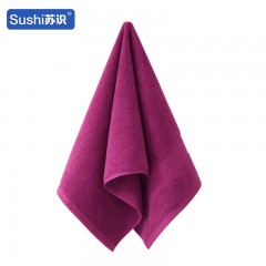 苏识 加厚洗脸家用毛巾 110g 70*140cm 新工艺玫红 1条装 4180122