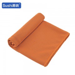 苏识 吸汗速干运动降温冰巾 涤纶OPP袋装 160g 30*100cm 橘黄 1条装 4180148