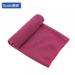 苏识 吸汗速干运动降温冰巾 涤纶登山袋装 160g 30*100cm 玫红 1条装 4180152