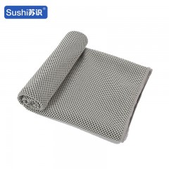 苏识 吸汗速干运动降温冰巾 涤纶登山袋装 160g 30*100cm 浅灰 1条装 4180184