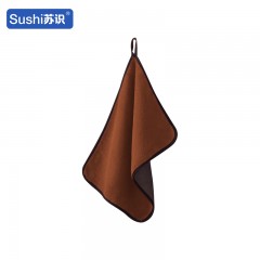 苏识 吸水双面绒洗车巾 600g/㎡ 30x30cm 咖啡色 1条装 4180232