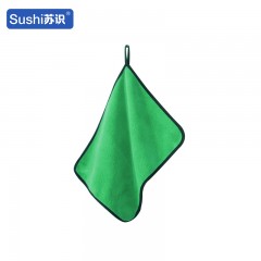 苏识 吸水双面绒洗车巾 500g/㎡ 30x60cm 绿色 1条装 4180243