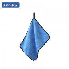 苏识 吸水双面绒洗车巾 600g/㎡ 30x30cm 蓝色 1条装 4180250
