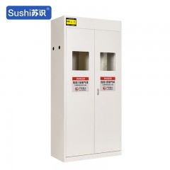 苏识 防爆气瓶安全柜 450*900*1900mm 2门 白色双瓶不带报警器 个 1510045