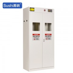 苏识 防爆气瓶安全柜 450*900*1900mm 2门 白色双瓶二代报警器 个 1510049