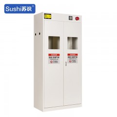 苏识 防爆气瓶安全柜 450*900*1900mm 2门 白色双瓶一代报警器 个 1510047