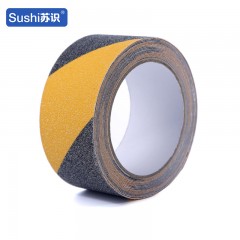 苏识 定制PVC防滑胶带 5cm*5m（可定制其他规格）黑/黄斜纹 卷 5130297