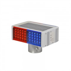 苏识 双面两格塑壳一体太阳能爆闪灯 XR-BSD-05 红蓝色 260×170×160mm 不含支架 个