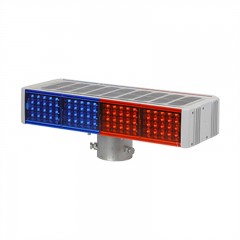 苏识 双面四格塑壳一体太阳能爆闪灯 XR-BSD-02 红蓝色 470×170×160mm 不含支架 个