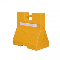 苏识 滚塑手提水马隔离墩全新料 XR-12 黄色 500×500×100×280mm 约2kg 个