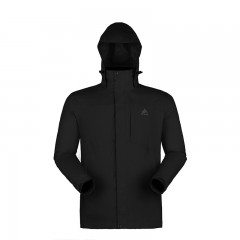 onepolar极地秋冬冲锋衣男 三合一 加绒加厚防水透气登山服两件套 黑色 XL