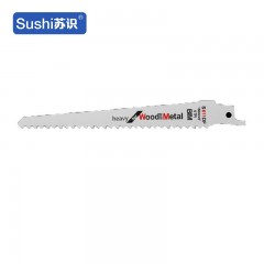 苏识 WJ0128 往复细齿金属铝粗齿塑料电动马刀锯锯条 150mmS611DF（木材） 5条