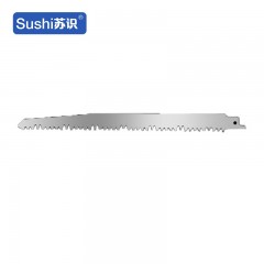 苏识 WJ0125 往复细齿金属铝粗齿塑料电动马刀锯锯条 240mm粗齿据肉锯条SS1531L（不锈钢） 5条