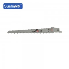 苏识 WJ0120 往复细齿金属铝粗齿塑料电动马刀锯锯条 150mm粗齿木材锯条S644D 10条