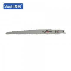 苏识 WJ0121 往复细齿金属铝粗齿塑料电动马刀锯锯条 225mm粗齿木材锯条S6111D 10条