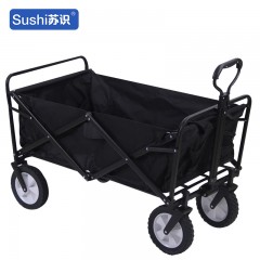 苏识 户外便携可折叠拉杆野营车 展开尺寸90*50*97cm 黑色 件 2110102