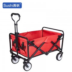苏识 户外便携可折叠拉杆野营车 展开尺寸90*50*97cm 红色 件 2110101