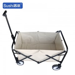 苏识 户外便携可折叠拉杆野营车 展开尺寸76*49.5*88cm 米色 件 2110100