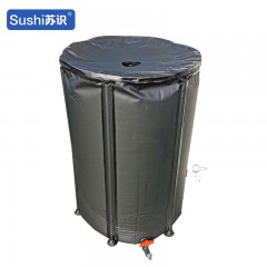 苏识 250L折叠水桶 户外雨水收集蓄水园林 黑色 个 2240121