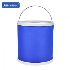 苏识 13L塑料折叠桶 便携汽车用洗车户外钓鱼 蓝色个4160091