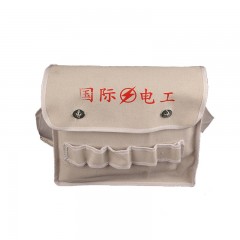 苏识 XWJ-B0001 白色帆布多功能工具包电工包五金维修包 35*30 一个