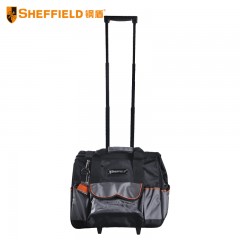 钢盾 SHEFFIELD S023012 拉杆工具包440x340x260mm 大容量带滑轮拉杆工具箱