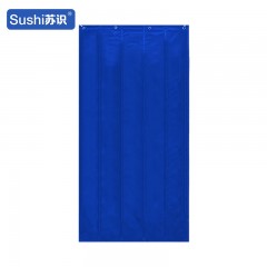 苏识 1111049冬季防寒棉门帘 加厚2层棉毡防水挡风90*200CM无窗 蓝色 套