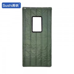 苏识 1111074冬季防寒棉门帘 加厚2层棉毡防水挡风90*210CM 窗户30*45CM 军绿色 套