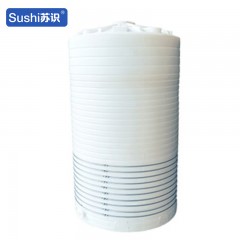 苏识 立式水塔水箱 耐酸碱PE塑料储水罐 加钢箍 50吨 白色（个）2240091
