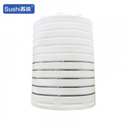 苏识 立式水塔水箱 耐酸碱PE塑料储水罐 加钢箍 30吨 白色（个）2240089