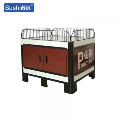 苏识 可移动促销台 适用超市商场促销展示台1200*800*850咖白（台）2260005