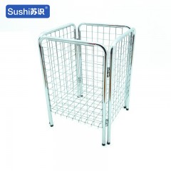 苏识 铁丝促销笼 适用超市卖场仓储理货 700*700*700mm 镀铬管子款笼车（个）2260020
