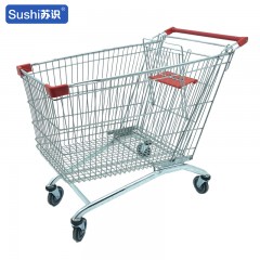 苏识 金属手推车 超市购物理货物流周转拣货筐 280L静音轮（辆）2110156