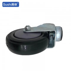 苏识 5寸脚轮 手推车PVC轮双轴TPR轮单轴PU轮 5寸双轴PU（个）2510140
