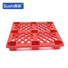 苏识 单面九角塑料托盘 网格九角1000*1000*150mm 动载700kg静载1T 红色（件）2230005