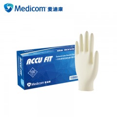 Medicom1156D一次性乳胶手套.无粉.大号10盒/箱×100只/盒 1156