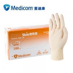 Medicom1202A加强型乳胶手套.无粉.特小10盒/箱×100只/盒 1202