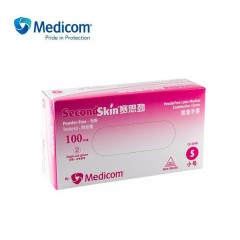 Medicom1204D轻柔型乳胶手套.无粉.大号10盒/箱×100只/盒 1204