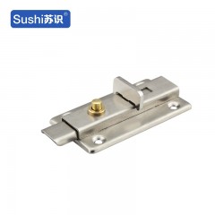 苏识 XJZ116 双头不锈钢自动弹簧自弹方舌门插销锁 折边3寸铜按钮20件/包 XJZ116 1
