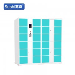 苏识 YJ00027/4 电子存包柜智能储物柜微信指纹条码人脸识别 24门指纹系统