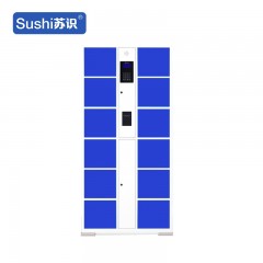 苏识 YJ00025/3 电子存包柜智能储物柜微信指纹条码人脸识别 12门刷卡系统